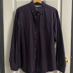 TOMMY HILFIGER // Purple & Blue Custom Fit Button-up Shirt // Size M